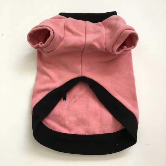 Dog Clothes Peach/Pink Black Sweat Shirt Size Medium - Picture 3 of 7
